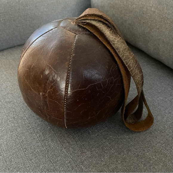 Vintage Leather Decorative Ball - Picture 5 of 8